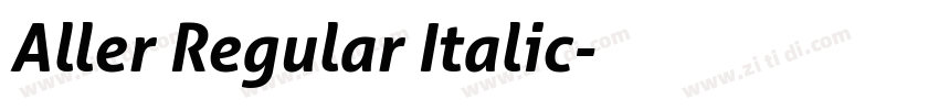 Aller Regular Italic字体转换